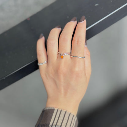 Silver925 V design ring 7