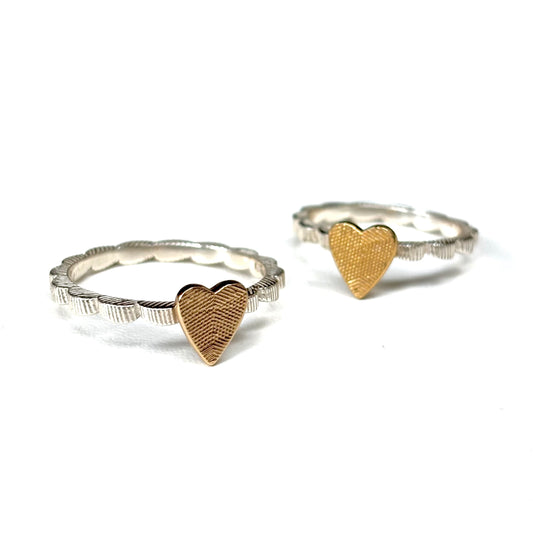 Heart plain ring 24
