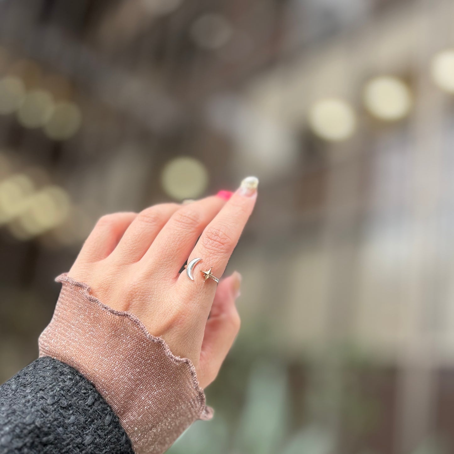 Moon×Star plain ring 1