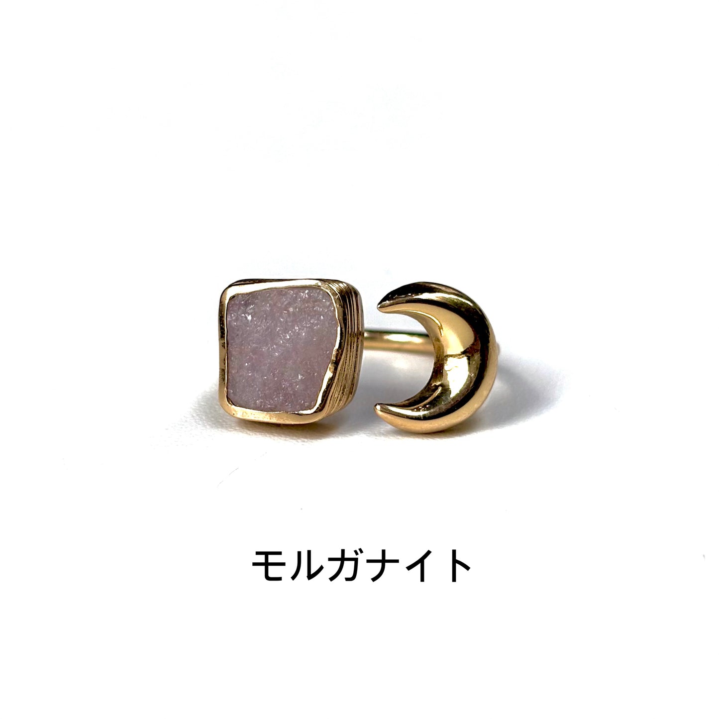 Brass Moon × Stone ring