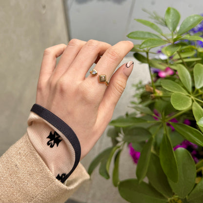 Brass 2stone ring 8