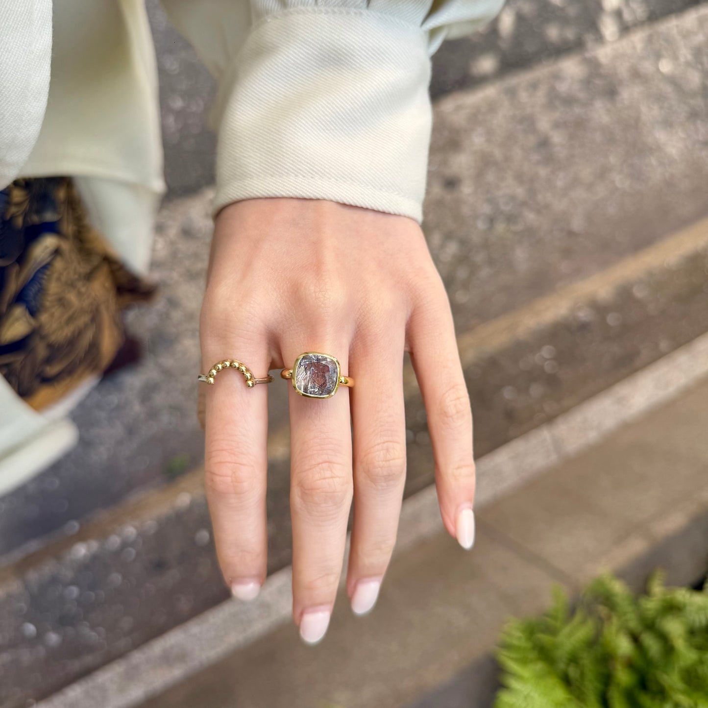 Brass square ring