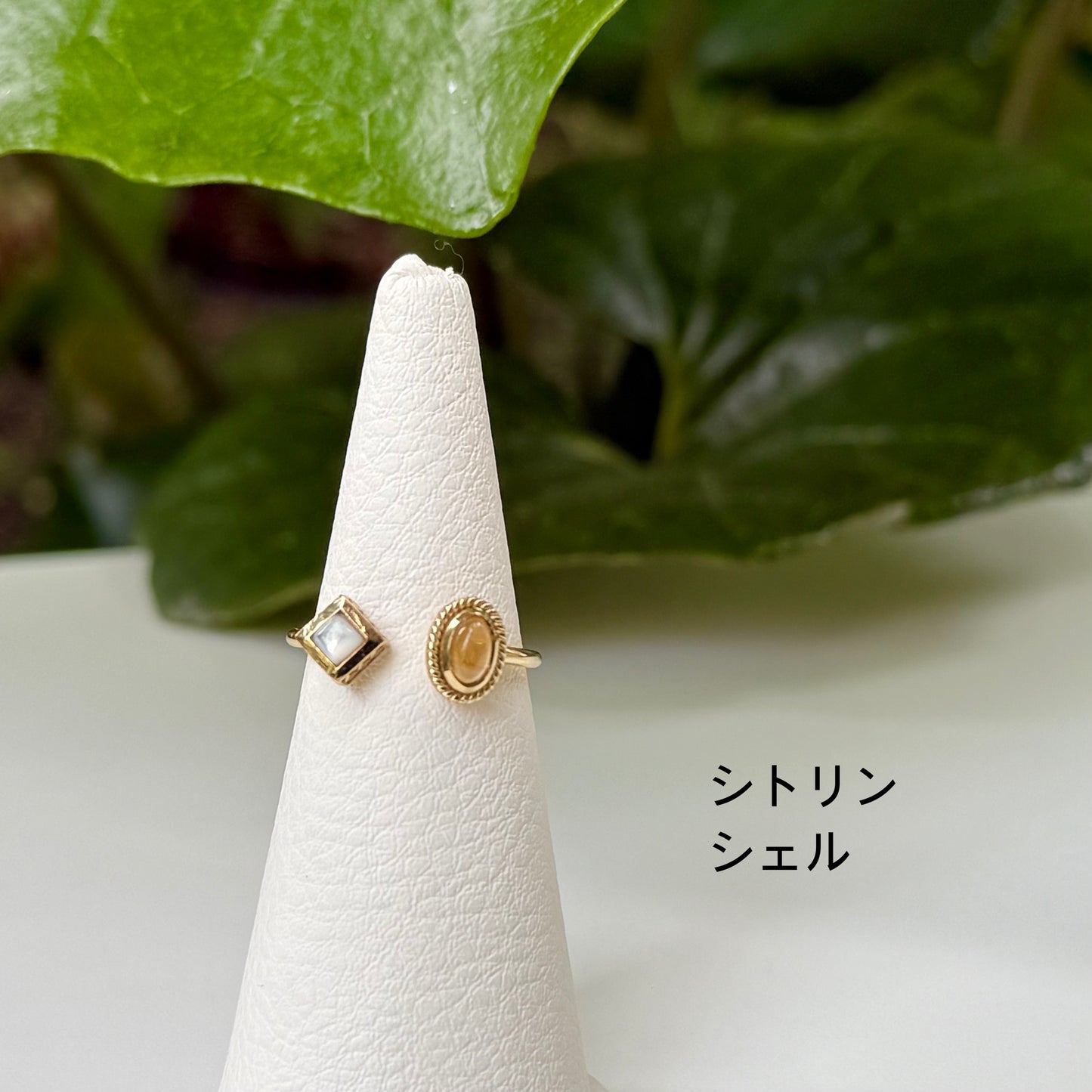 Brass 2stone ring 10