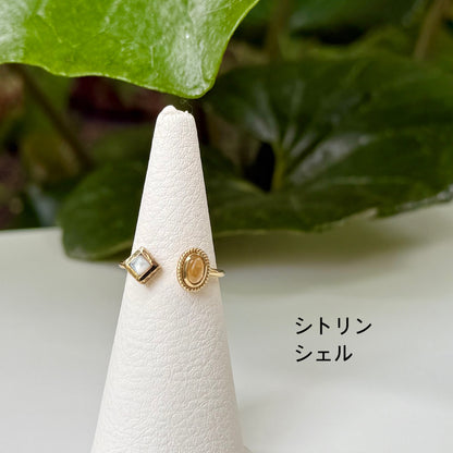 Brass 2stone ring 10