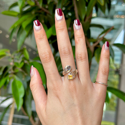 Silver925 2stone ring 14