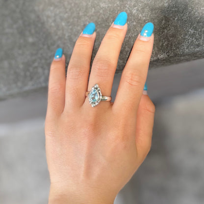 Blue topaz ring
