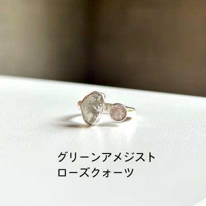 Silver925 2stone ring 8