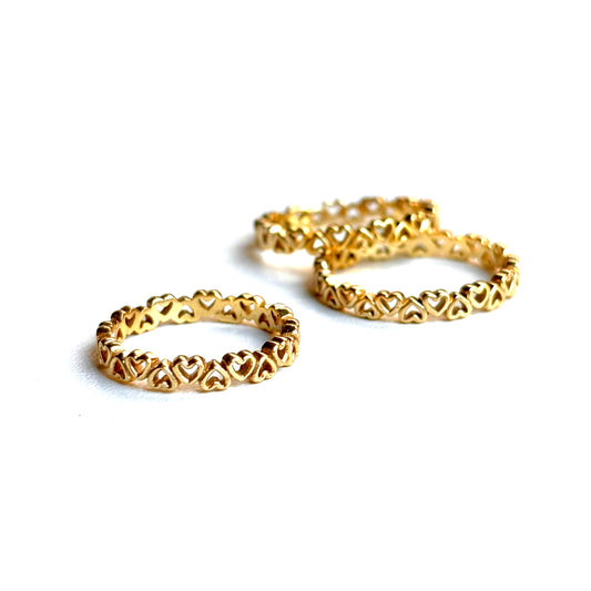 Brass Heart plain ring 1