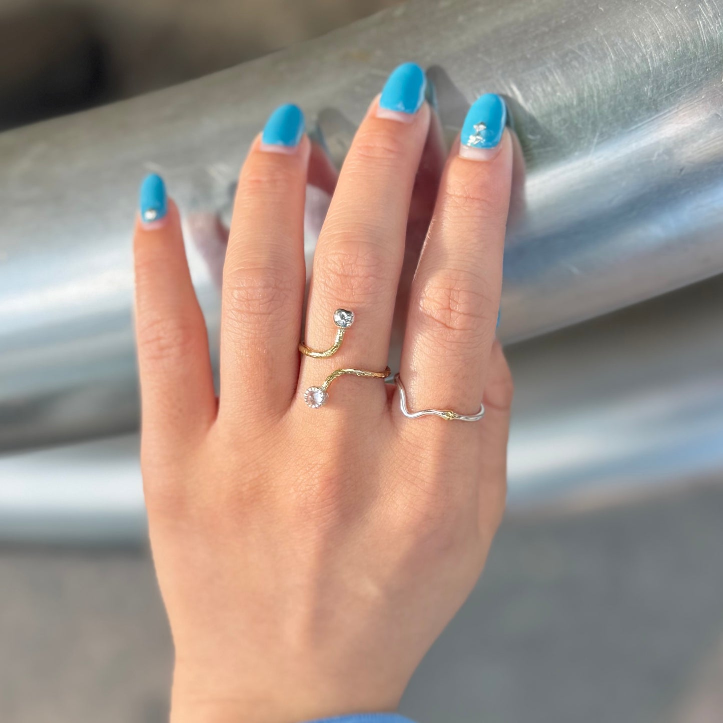 Silver925×Brass design ring 18