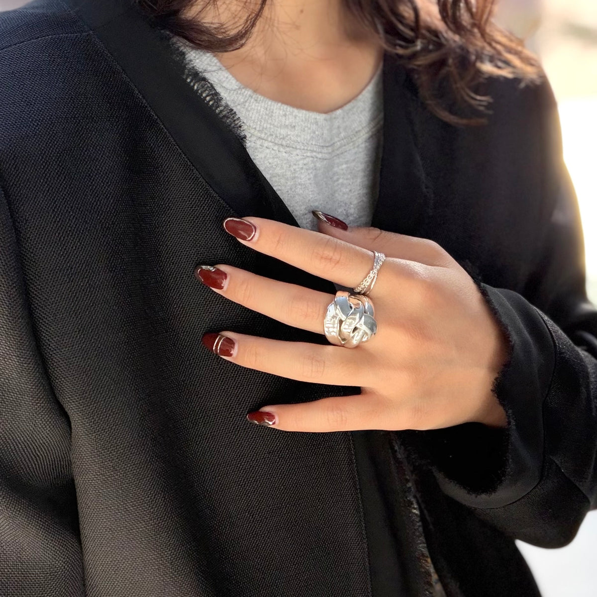 Silver925 plain ring 65
