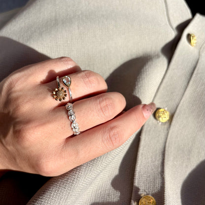 Flower design ring 21