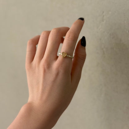 Heart plain ring 58