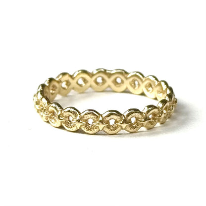 Brass star plain ring 9