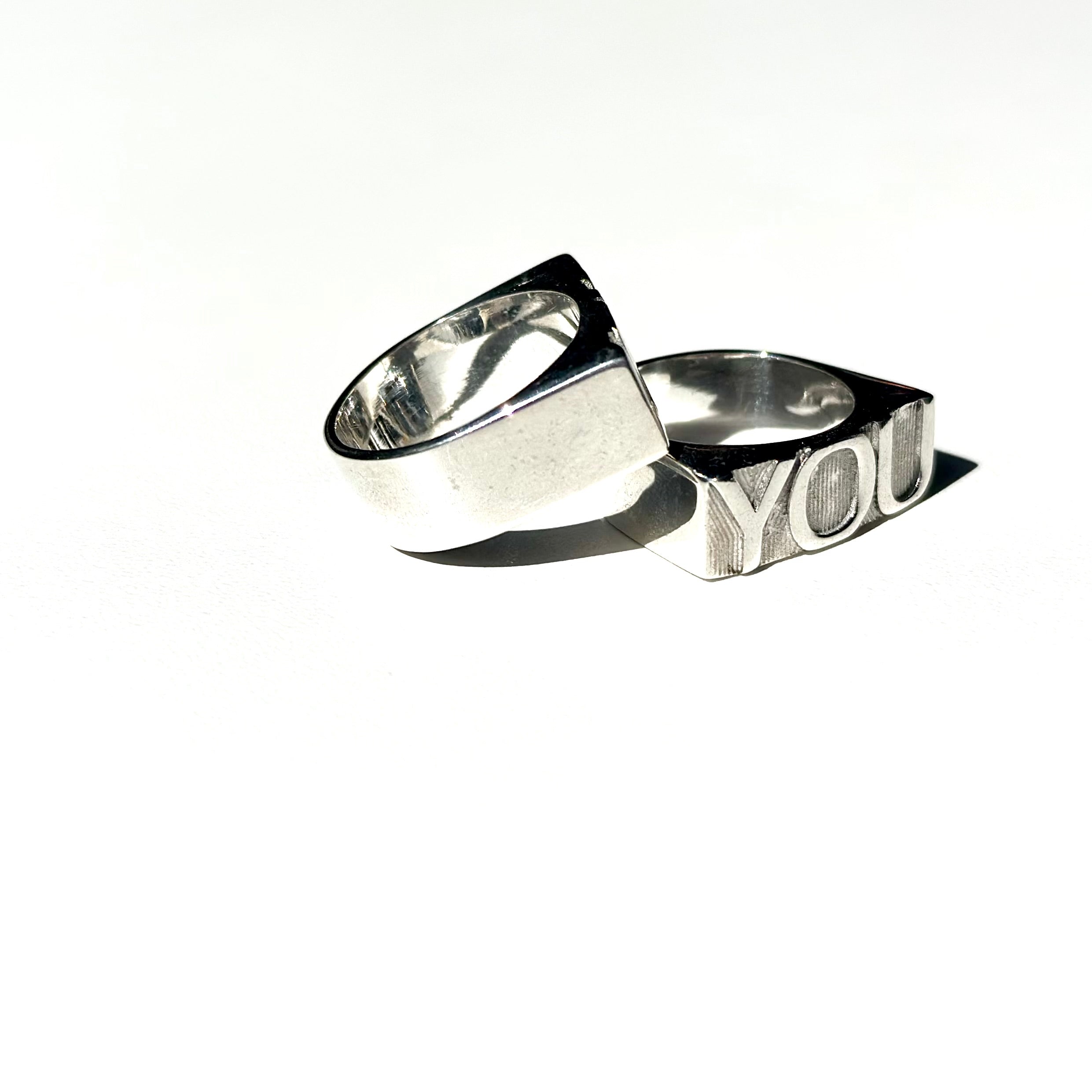 Silver925 plain ring〈LOVE・YOU〉