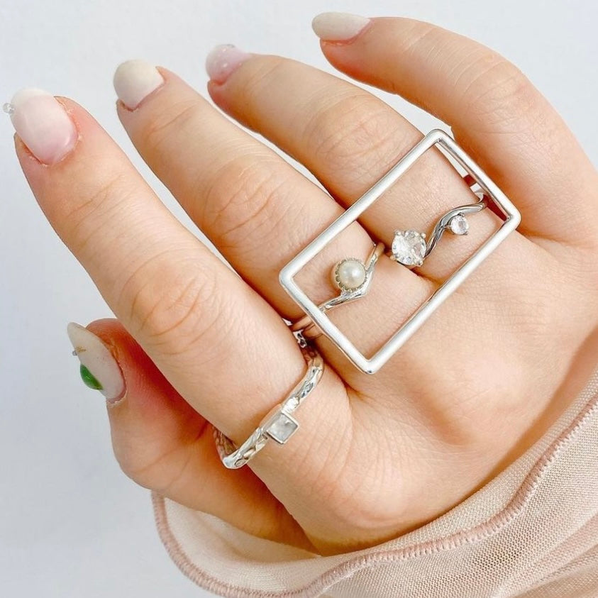 Silver925 2finger ring