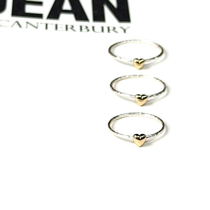 Silver925×brass Heart plain ring