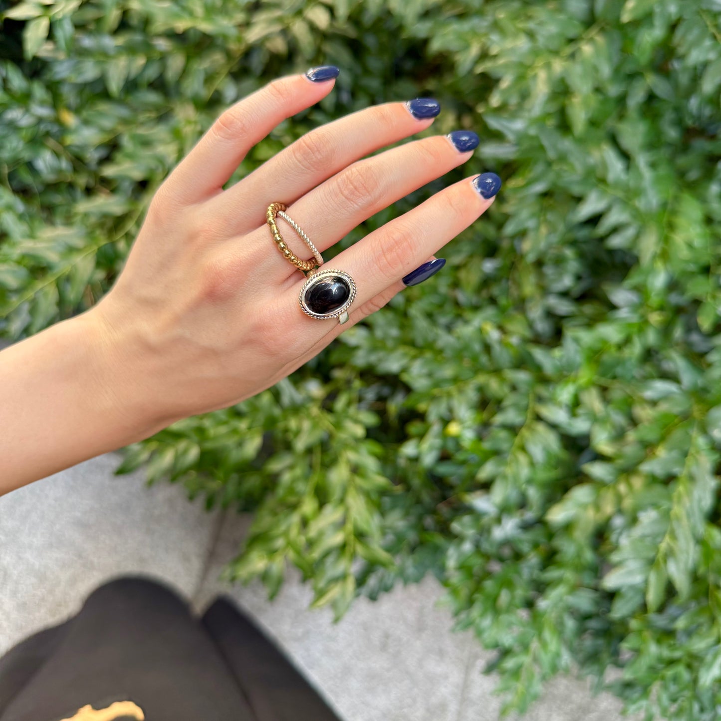 Silver925×Brass design ring 9