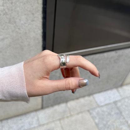 Flower plain ring 6