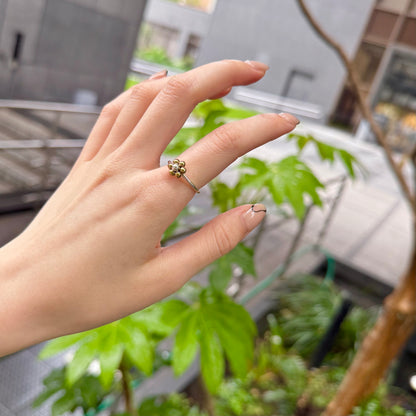 Flower plain ring 4