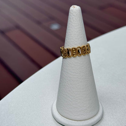 Brass Moon plain ring 1