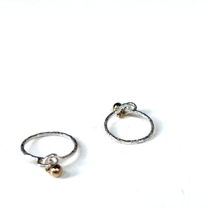 Silver925×Brass plain ring 〈Ball〉20