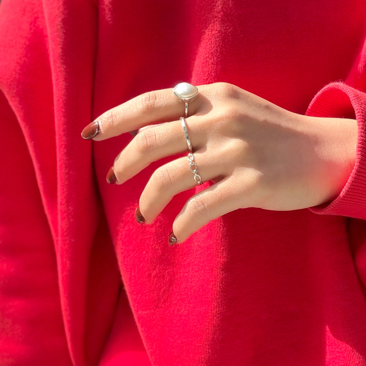 Pearl design ring 11