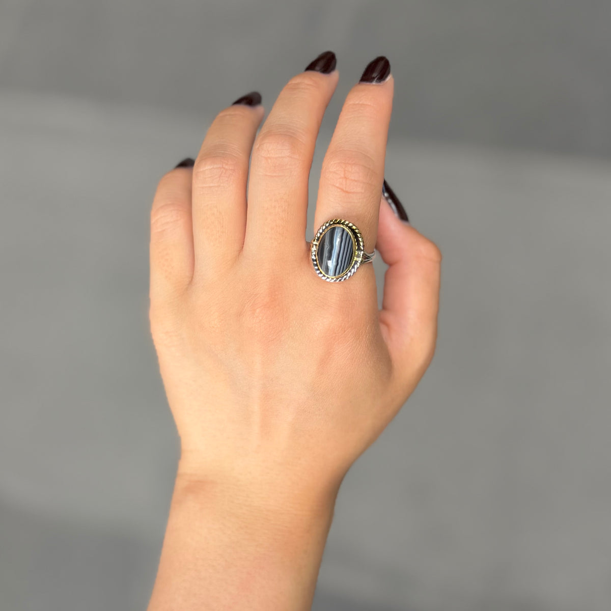 Silver925×brass design ring 21