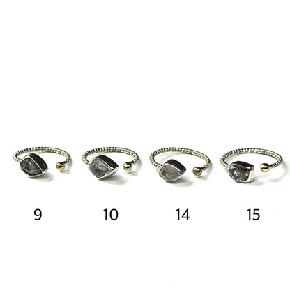 Herkimer diamond ring 12
