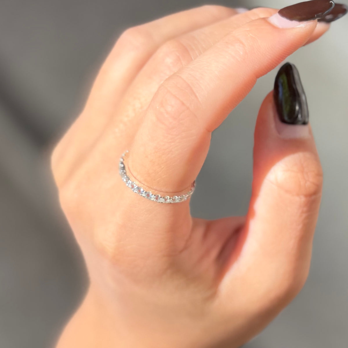 White topaz ring 13