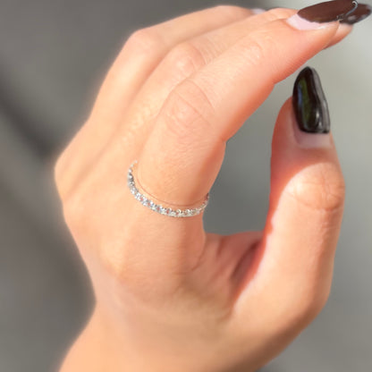 White topaz ring 13