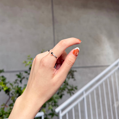 Silver925 2stone ring 1