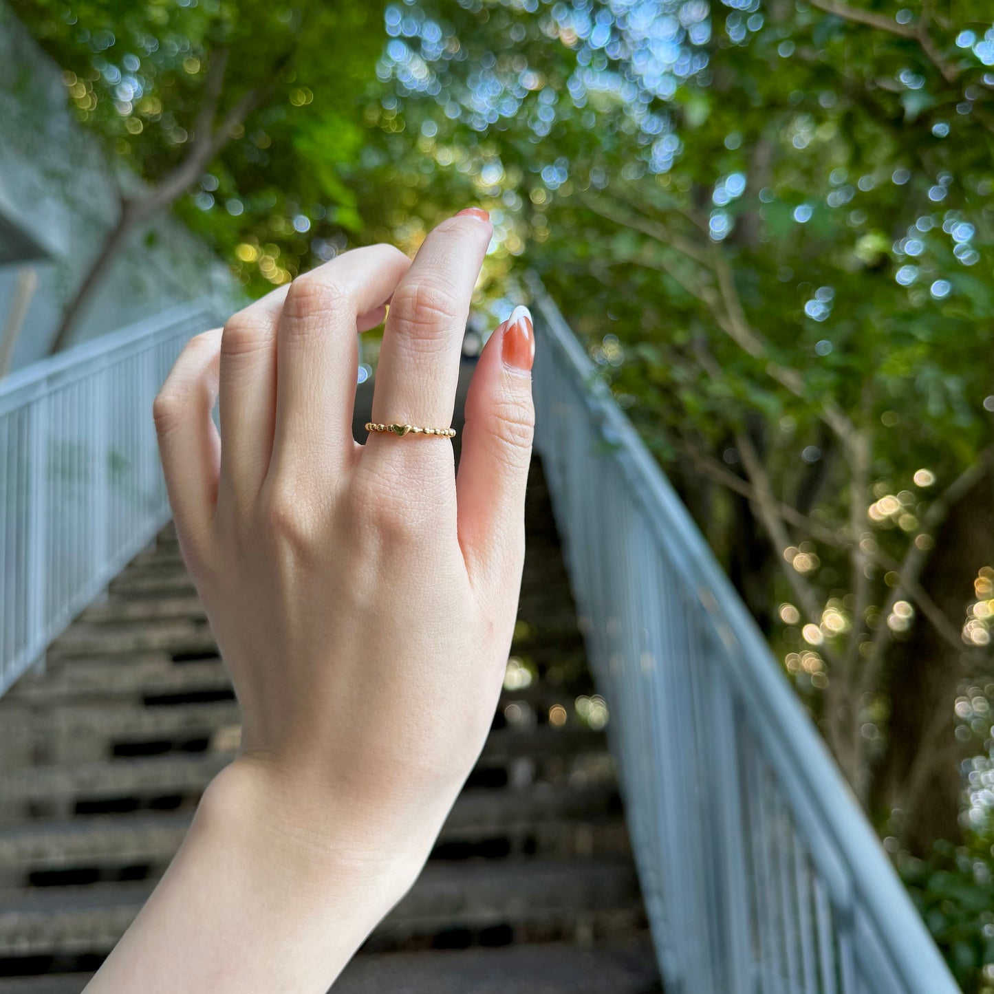 Brass Heart plain ring 7