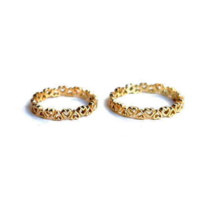 Brass Heart plain ring 1