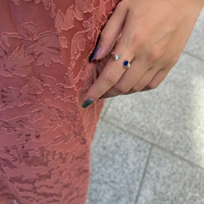 Silver925 2stone ring 19