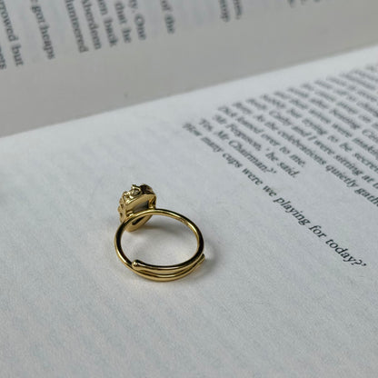 Brass design ring 13