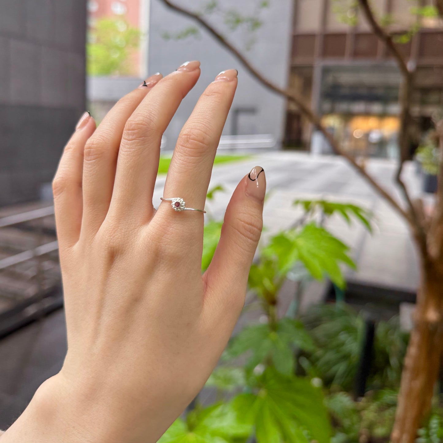 Flower design ring 9