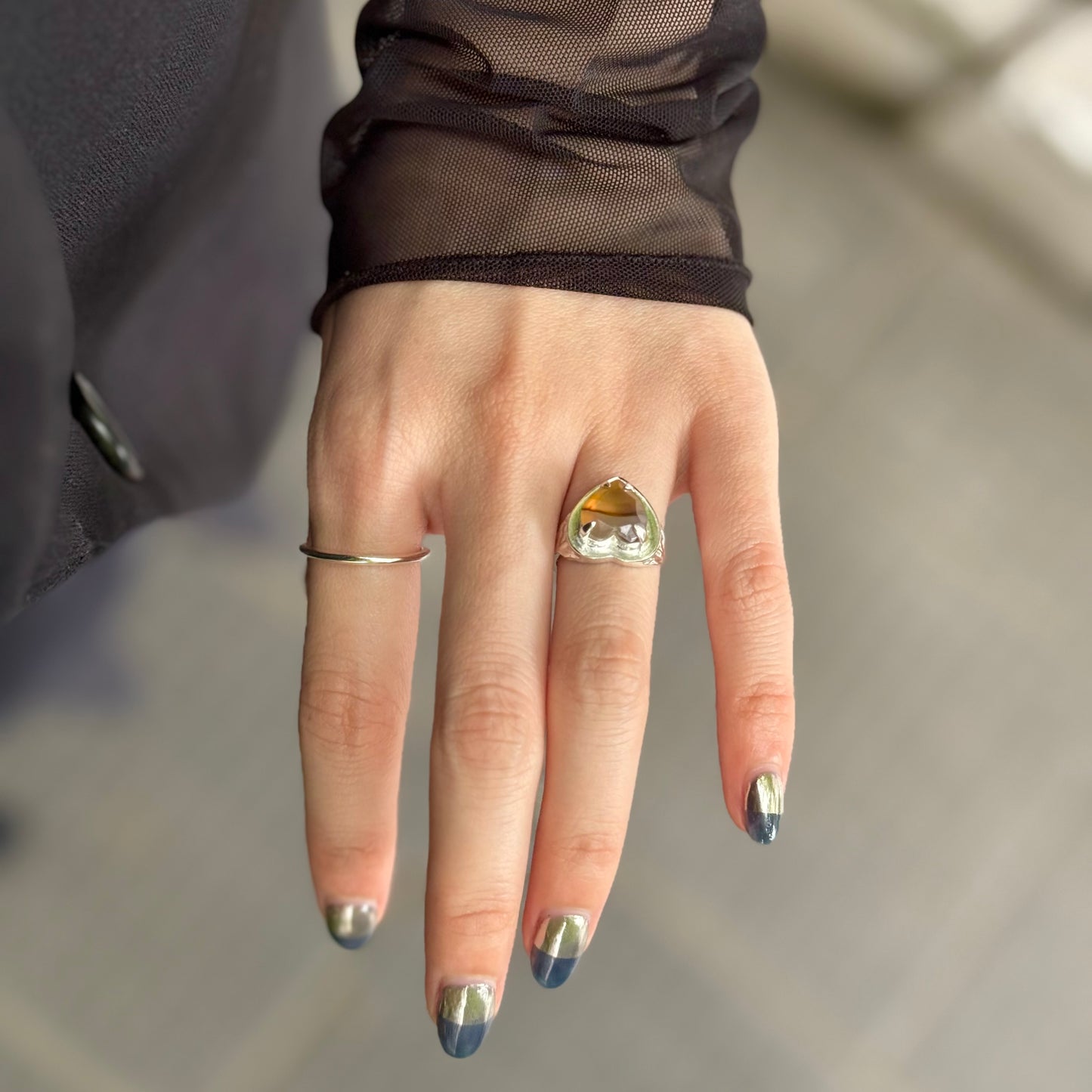 Heart design ring 4