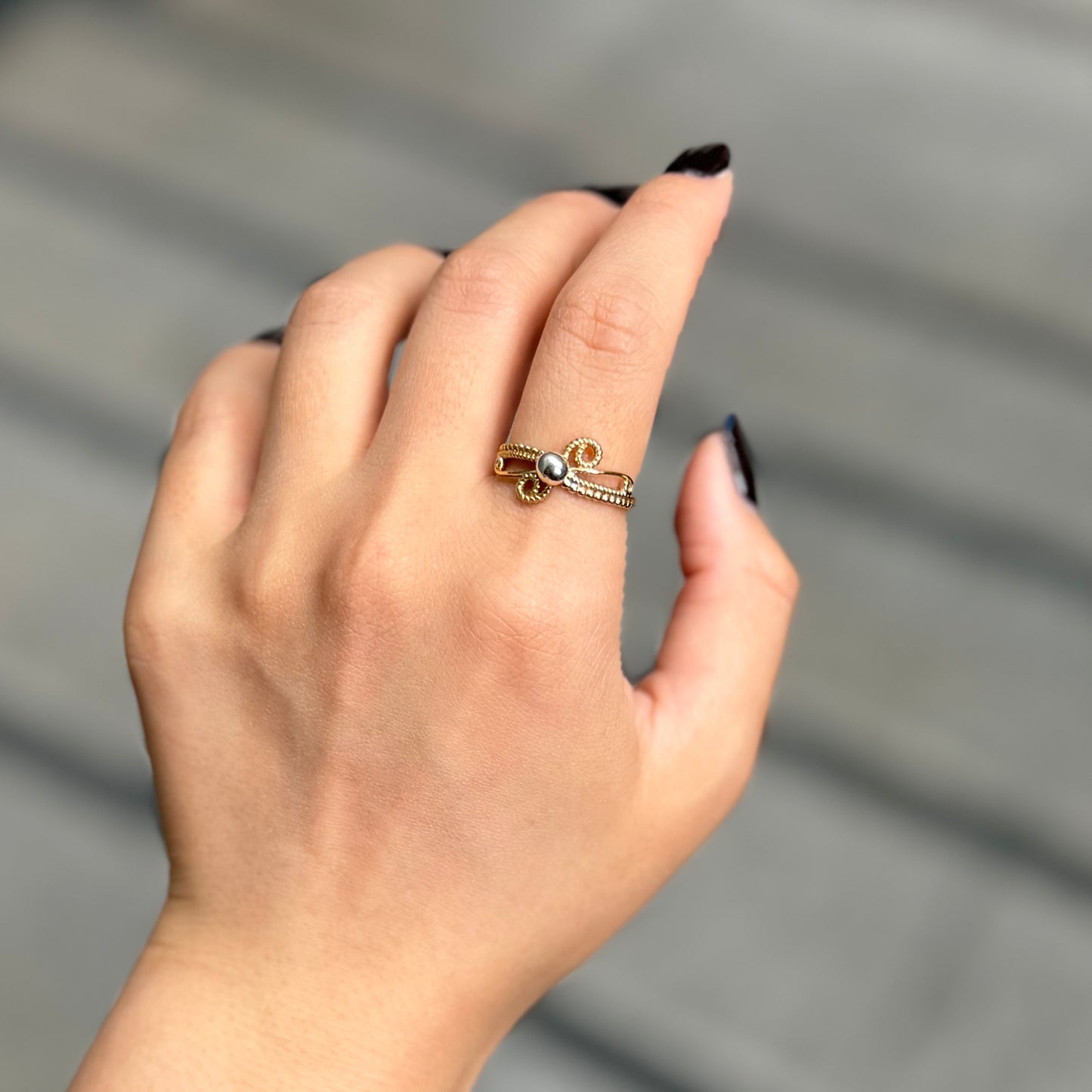Silver925×brass plain ring 16