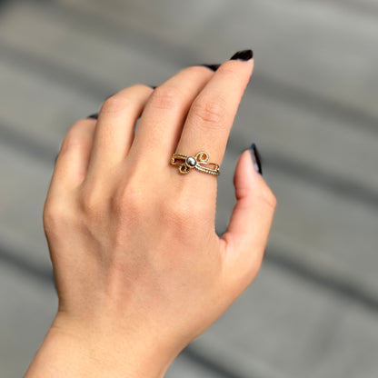 Silver925×brass plain ring 16