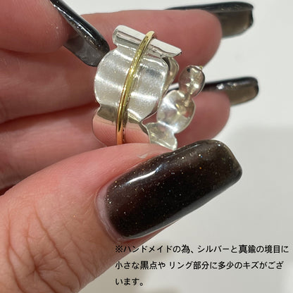 Silver925×Brass design ring 1