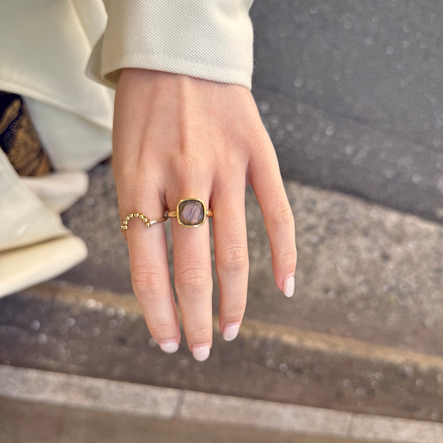 Brass square ring