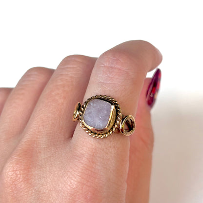 Brass rough design ring