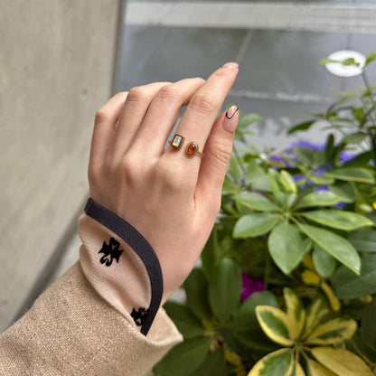 Brass 2stone ring 11