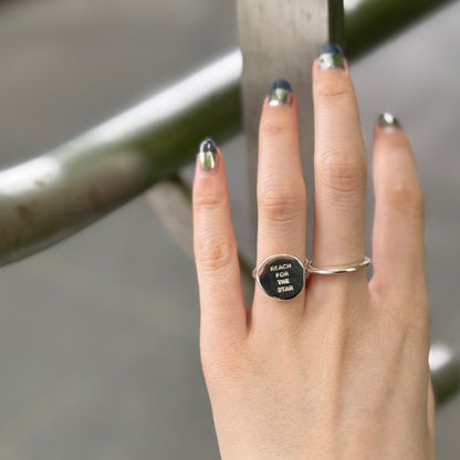 "REACH FOR THE STAR" plain ring