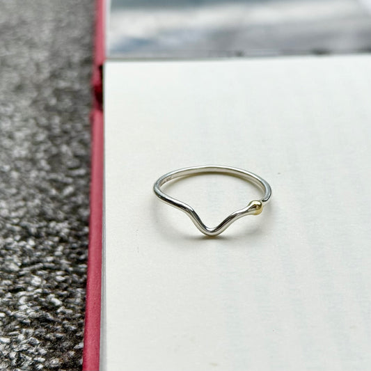 Silver925×Brass plain ring 2
