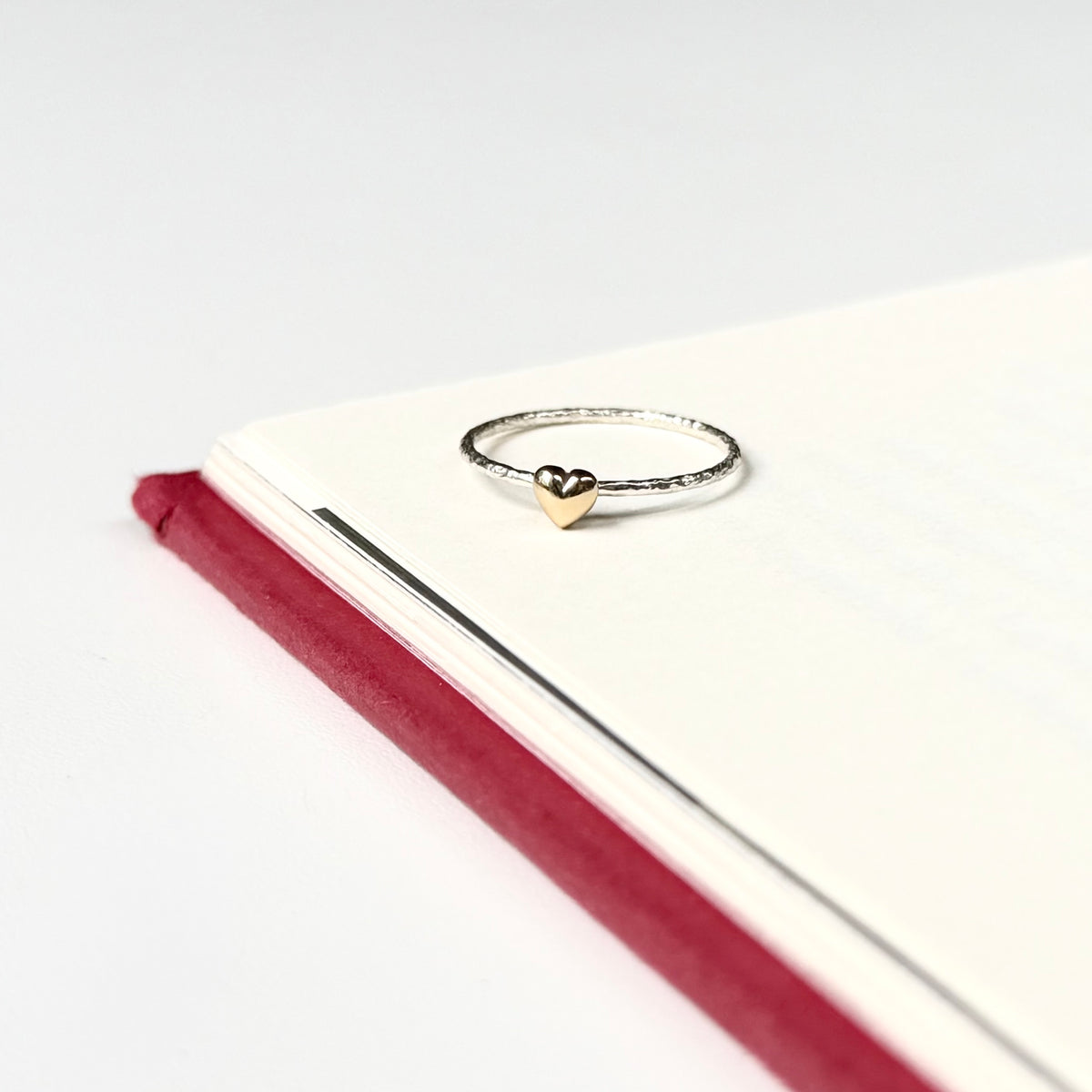 Silver925×brass Heart plain ring