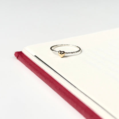 Silver925×brass Heart plain ring