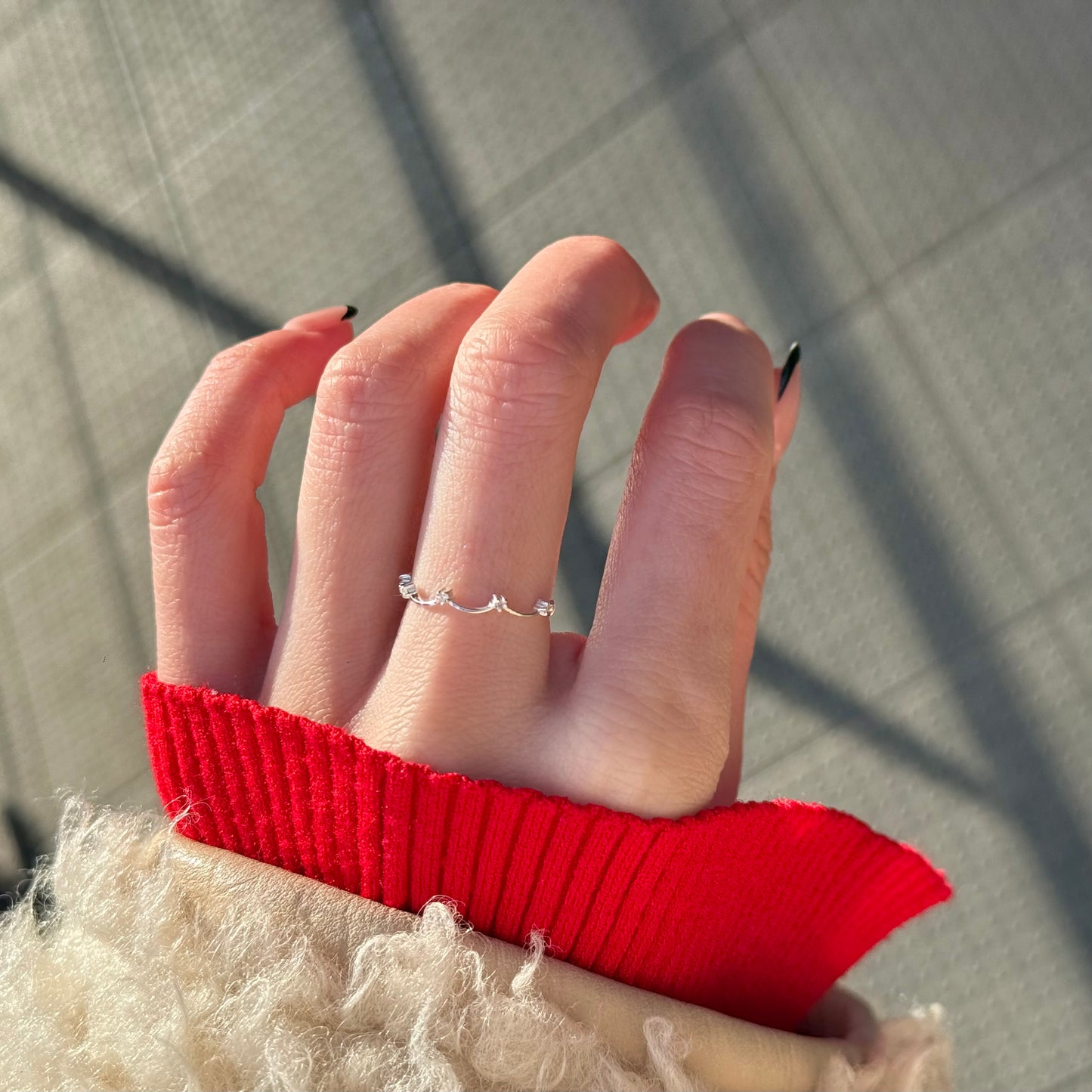 【Biju mam poco】White topaz ring 4