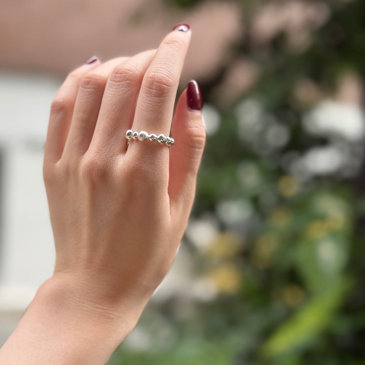White topaz ring 16