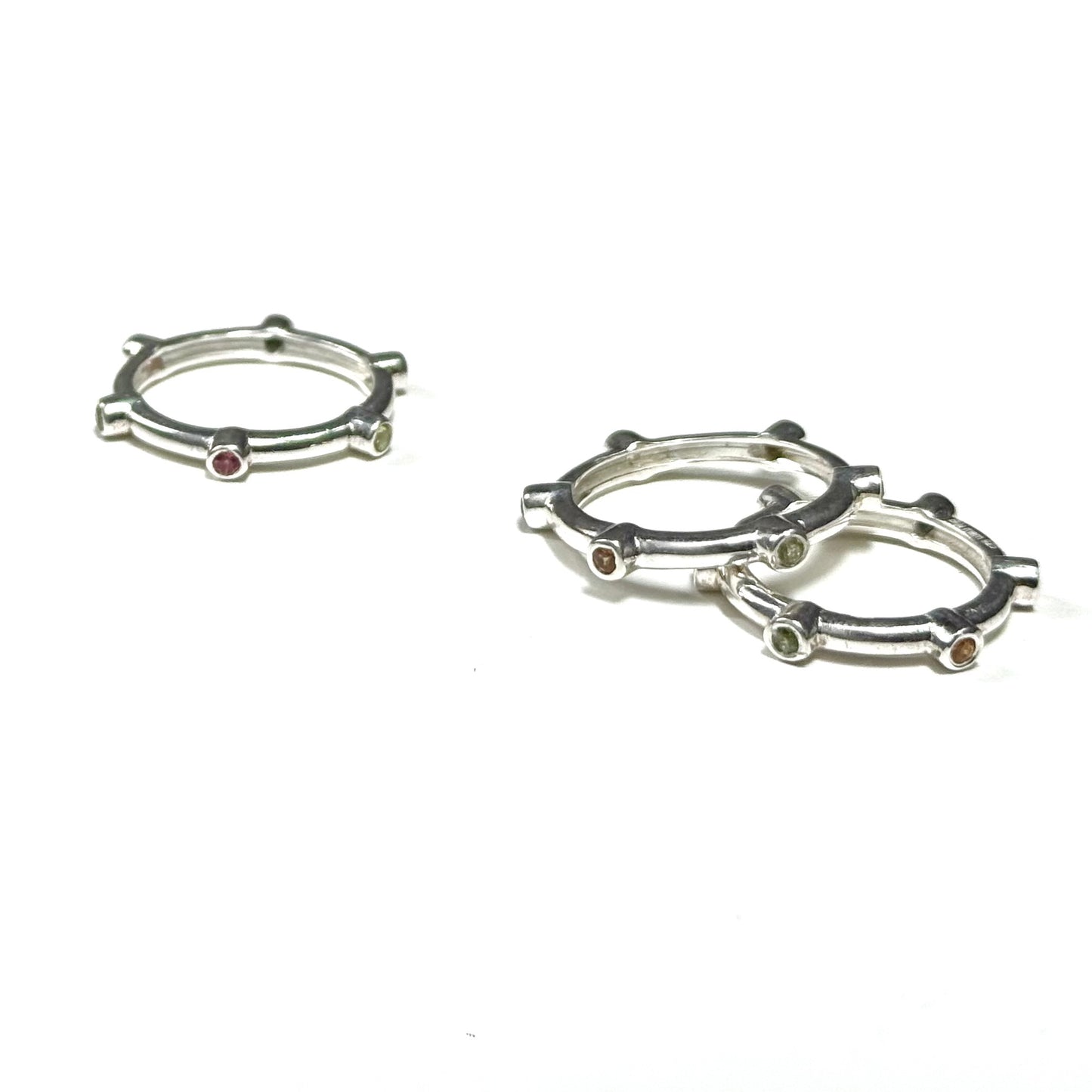 Multi tourmaline ring